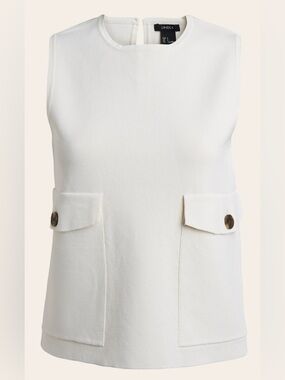 New LINDEX Sleeveless Knit Pullover Vest Ivory